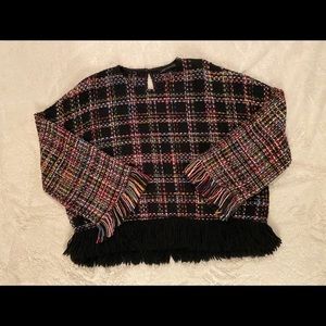 Zara Women Multi-Color Woven Top